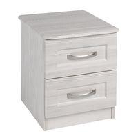 staccato 2 drawer bedside whiteavola