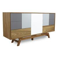 Stone Butterfly Oak Sideboard Grey