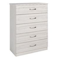 staccato 5 drawer chest whiteavola