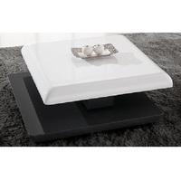 Stratum Square Coffee Table In High Gloss White And Grey