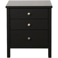 steens stockholm 3 drawer bedside in coffee