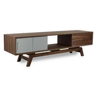 Stone Butterfly Walnut TV Unit Walnut and Grey