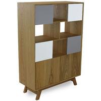 Stone Butterfly Oak Bookshelf Grey