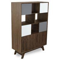 stone butterfly walnut bookshelf grey