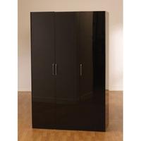 Stefan High Gloss Black 3 Door Wardrobe