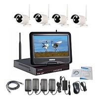 Strongshine Wireless IP Camera with 960P/Infrared/Waterproof and NVR with 10.1Inch LCD Combo Kits