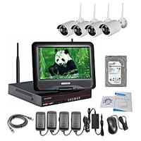 Strongshine Wireless IP Camera with 960P Infrared Waterproof and NVR 10.1 Inch LCD 2TB Surveillance HDD Kits