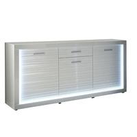 Starlight Sideboard In White High Gloss With 3 Door And Drawer