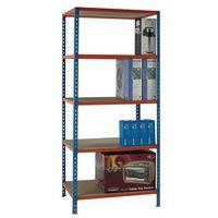 STANDARD DUTY PAINTED - ORANGE SHELF UNIT - HEIGHT MM 2000 SHELF SIZE 900 X 300 N