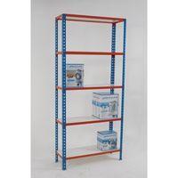 STANDARD DUTY PAINTED - ORANGE SHELF UNIT HEIGHT MM 2000 SHELF SIZE 900 X 300 NO. MELAMINE S