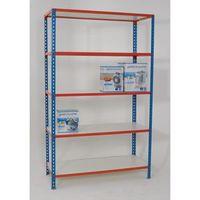 STANDARD DUTY PAINTED - ORANGE SHELF UNIT HEIGHT MM 2000 SHELF SIZE 1200 X 300 NO. MELAMINE