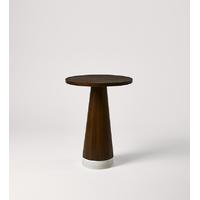 Stilo side table in mango wood & marble