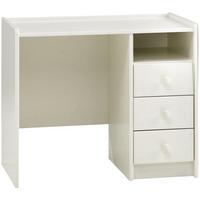Steens White 3 Drawer Desk