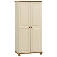 Steens Richmond 2 Door Wardrobe, 2 plus 4 Drawer Chest and 3 Drawer Bedside Set in Cream and Pine