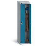 standard twin locker with sloping top bodydoor colour silver blue