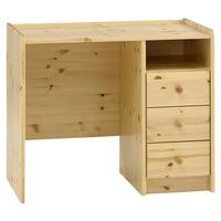 Steens Natural Lacquer 3 Drawer Desk