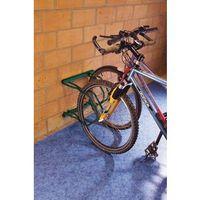 STAGGERED CYCLE HEIGHT RACK - 2 BIKES - PAINTED GREEN