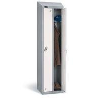 STANDARD TWIN LOCKER WITH SLOPING TOP BODY/DOOR COLOUR SILVER /WHITE