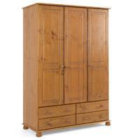 Steens Richmond 3 Door, 4 Drawer Wardrobe in Pine