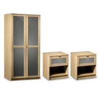 Strada 2 Door Wardrobe with Two 1 Drawer Bedsides