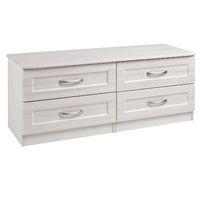 Staccato 4 Drawer Wide Chest WhiteAvola