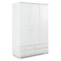 steens richmond 3 door 4 drawer wardrobe in white