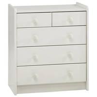 steens glossy white 2 over 3 chest of drawers