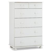 Steens Richmond White 2 Over 4 Drawer Chest