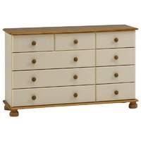 Steens Richmond 2 plus 3 plus 4 Drawer Chest in Cream and Pine