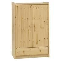 steens natural lacquer 2 door 1 drawer low robe