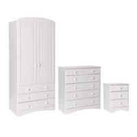 Stockholm 2 Door 3 Drawer Robe, 3 Drawer Bedside and 2 Plus 4 Drawer Chest