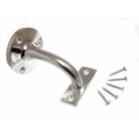 Stair Hand Rail Bracket Polished Aluminium Paa 2 1/2 Inch with Screws ( pack of 10 )