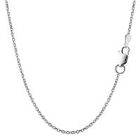 sterling silver rhodium plated cable chain necklace 1 5mm