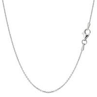 sterling silver rhodium plated cable chain necklace 08mm