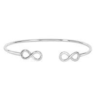 Sterling Silver Double Infinity Ends Bracelet Cuff