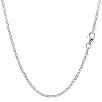 sterling silver rhodium plated rolo chain necklace 14mm