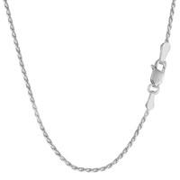 Sterling Silver Rhodium Plated Spiga Chain Necklace, 1.3mm