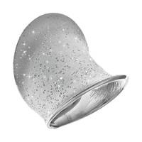 sterling silver graduated saddle back design stardust finish ring