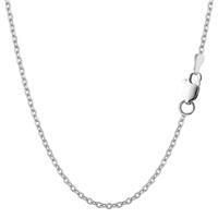 sterling silver rhodium plated cable chain necklace 19mm