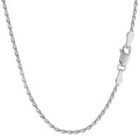 Sterling Silver Rhodium Plated Spiga Chain Necklace, 1, 5mm