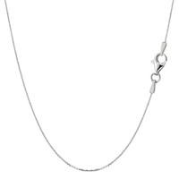 sterling silver rhodium plated cable chain necklace 06mm