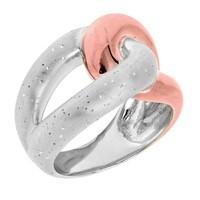 sterling silver with white and rose plating knot design stardust finis ...