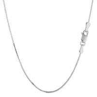 sterling silver rhodium plated box chain necklace 09mm