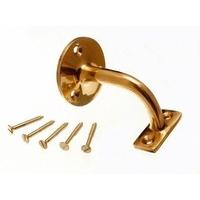 Stair Hand Rail Bracket Solid Polished Brass 2 1/2 Inch with Screws ( pack of 20 )