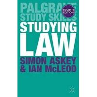 Studying Law (Palgrave Study Skills)