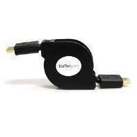 Startech 4ft Retractable High Speed Hdmi Cable Hdmi To Hdmi Micro - M/m