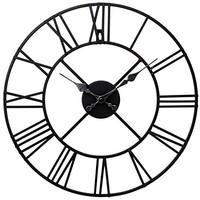 Stunning Metal Roman Numeral Clock - Black \'Iron\'