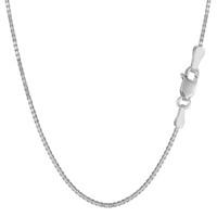 sterling silver rhodium plated box chain necklace 1 5mm