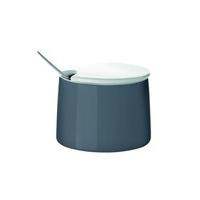 stelton emma sugar bowl with lid porcelain dark grey 150 ml x 205 1