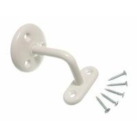 Stair Hand Rail Bracket Steel White 2 1/2 Inch with Screws ( pack of 20 )